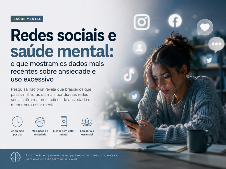 Card sobre redes sociai e ansiedade